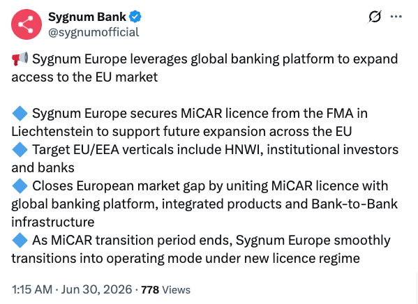 瑞士银行BancaStato携手Sygnum推出受监管的加密货币交易-区块链文库