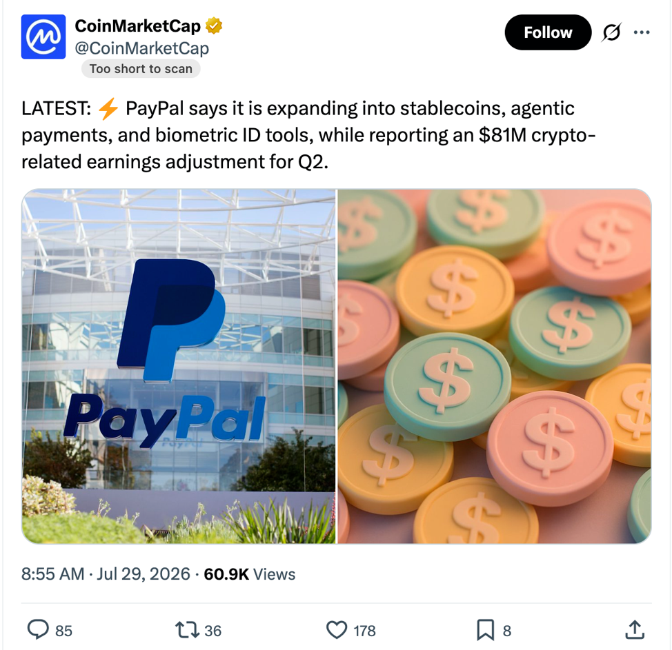 PayPal 加速推进稳定币与代理支付-区块链文库