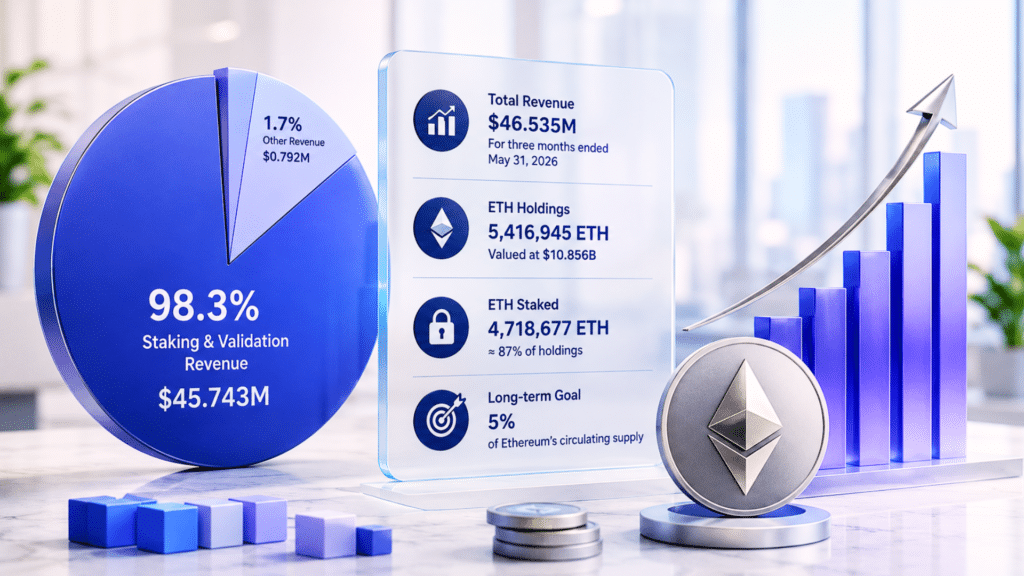BitMine质押收益率达98.3%,以太坊带动4570万美元-区块链文库