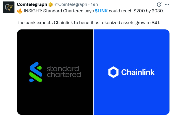Chainlink价格预测:分析师目标价200美元,大涨在即?-区块链文库