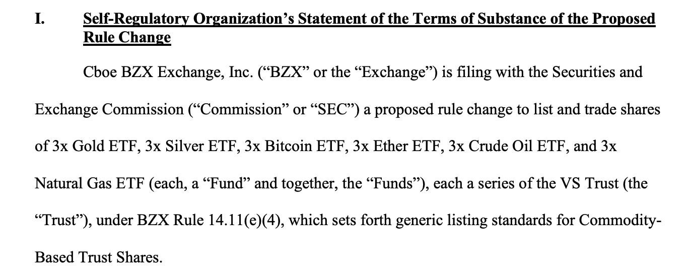 Cboe寻求SEC批准推出美国首只三倍比特币和以太坊ETF-区块链文库