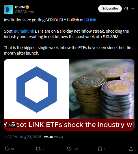 Chainlink价格预测：ETF资金流入激增，LINK目标看向15美元-区块链文库