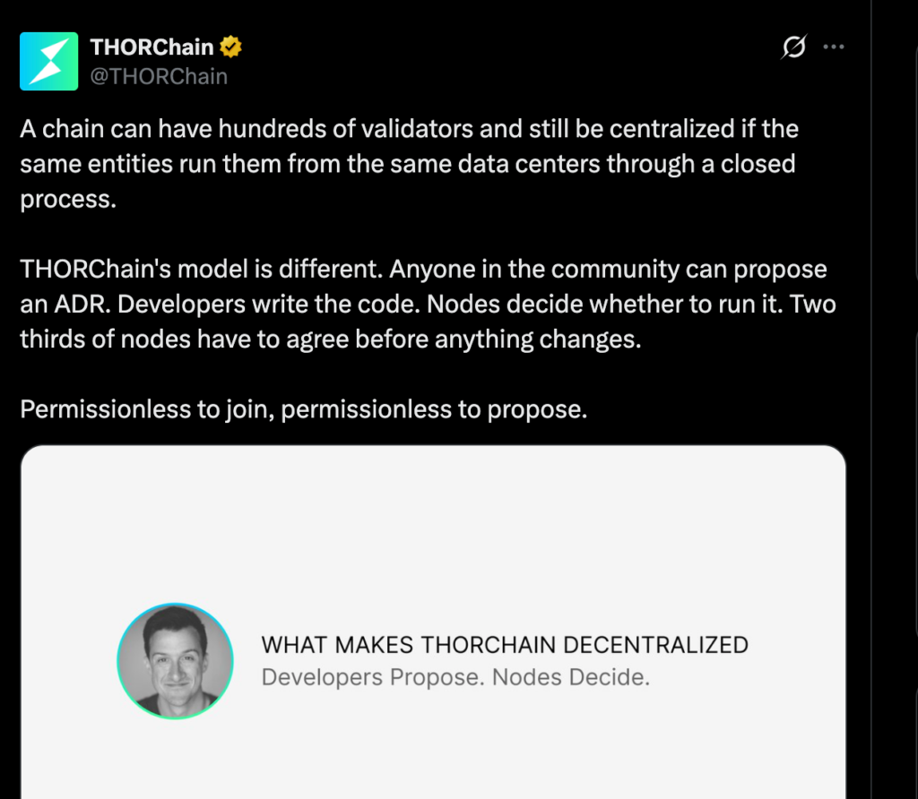 THORChain称数百验证者仍无法确保去中心化-区块链文库