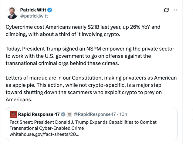 特朗普签署网络犯罪行政令,加密货币盗窃致损失占比三分之一-区块链文库