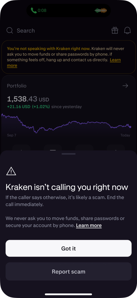 Kraken推出实时通话验证,打击加密货币支持诈骗-区块链文库