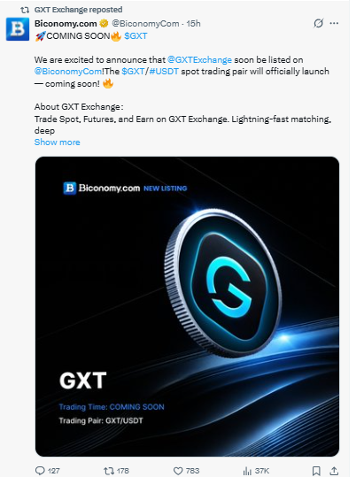 GXT交易所上线动态：Coinstore、Biconomy确认支持$GXT交易-区块链文库