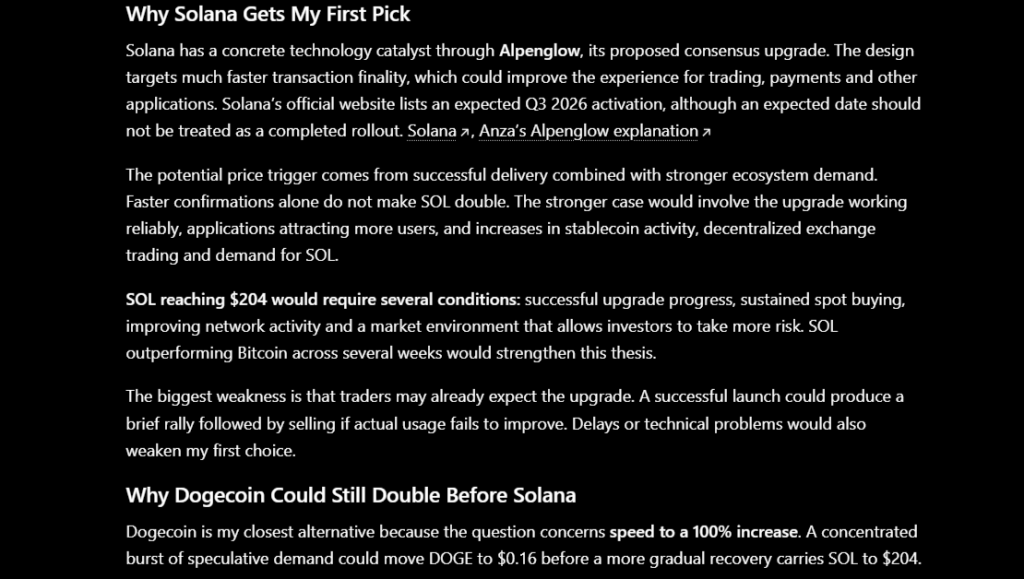 三大AI模型预测2026年哪种加密货币可能率先翻倍:Cardano、Solana还是Dogecoin?-区块链文库