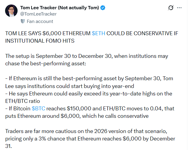 Bitmine CEO：以太坊为何有望在2026年底前触及6000美元-区块链文库