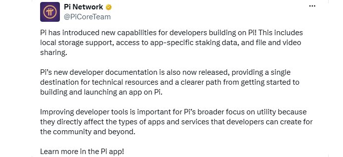 Pi Network 新闻:开发工具与质押访问权限上线,PI 币价格下跌-区块链文库