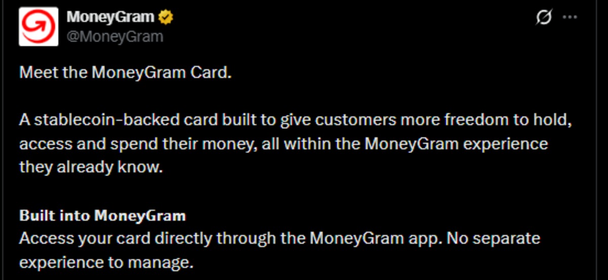 MoneyGram新闻：稳定币Visa卡首次在哥伦比亚推出-区块链文库