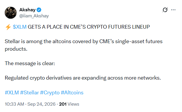 Stellar 登陆 CME 加密货币期货市场;这对 XLM 意味着什么?-区块链文库
