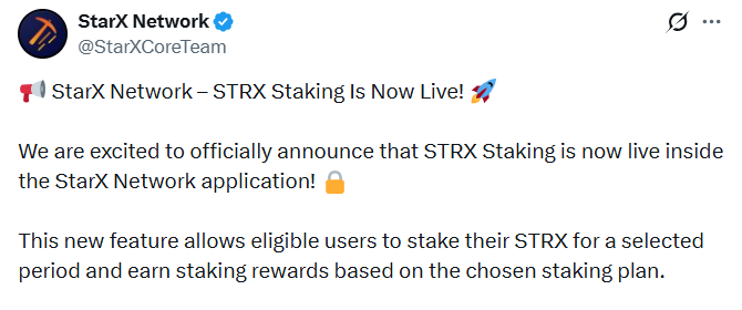 StarX网络新闻：$STRX质押已上线，谁能获得奖励？-区块链文库