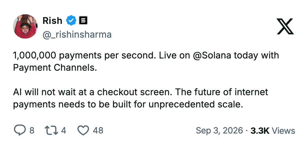 Solana推出支付通道,每秒处理百万笔支付-区块链文库