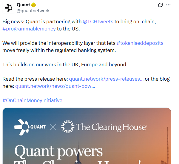 为什么Quant价格飙升3倍?背后的合作推动涨势-区块链文库