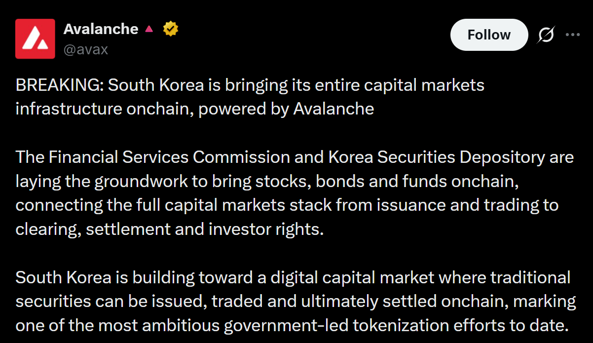 韩国Avalanche新闻：AVAX是否将扮演重要角色？-区块链文库