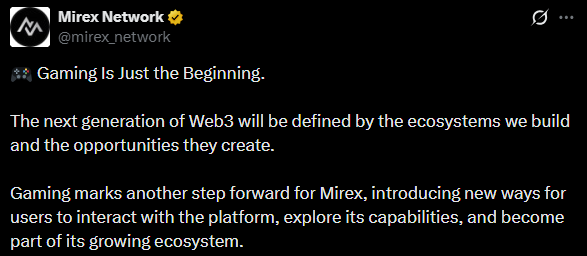 Mirex Network新闻:游戏只是RWA计划的第一步-区块链文库
