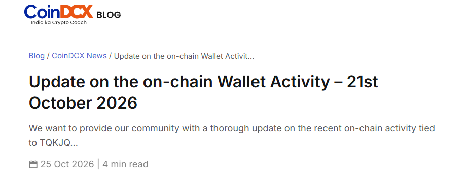 CoinDCX 黑客事件更新：交易所承认损失1600万美元，用户影响如何？-区块链文库