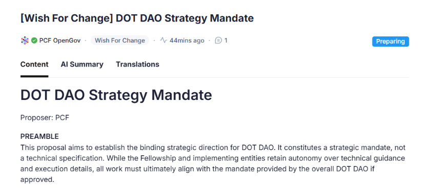 Polkadot提案寻求DAO授权发行类似dotUSD的稳定币-区块链文库