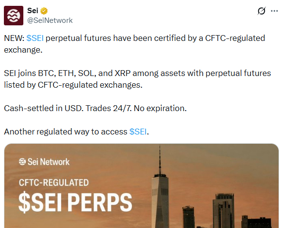 SEI永续期货:CFTC申请能否开启新大门?-区块链文库