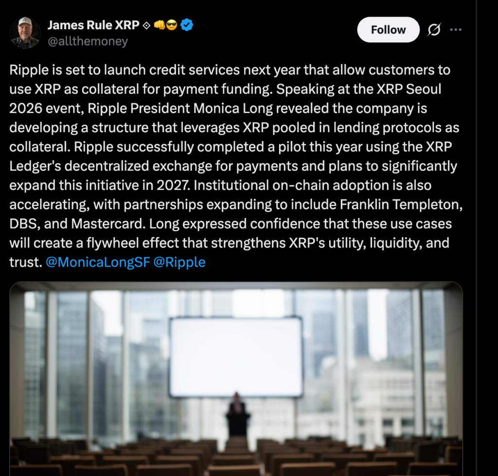 Ripple动态:瑞波瞄准2027年推出信贷服务,以XRP资助支付业务-区块链文库