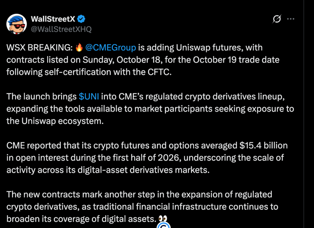 Uniswap价格瞄准7美元,随着CME期货发行临近:UNI将上涨吗?-区块链文库