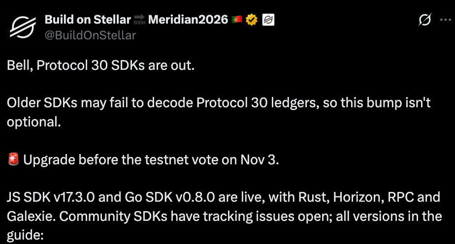 今日 Stellar 新闻:旧 SDK 可能在投票前失效,XLM 当前走势如何?-区块链文库